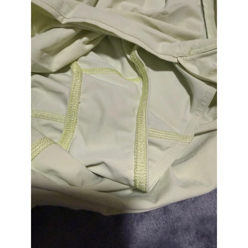 Outdoor Voices Rectrek Shorts Womens Small Lime Green Smocked High Rise RN147908